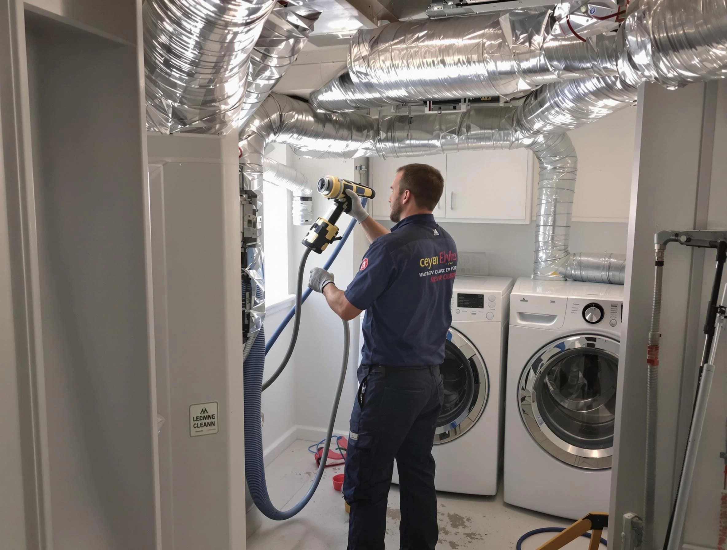 Mount Lebanon Dryer Vent Cleaning specialist using advanced equipment for thorough duct cleaning in Mount Lebanon