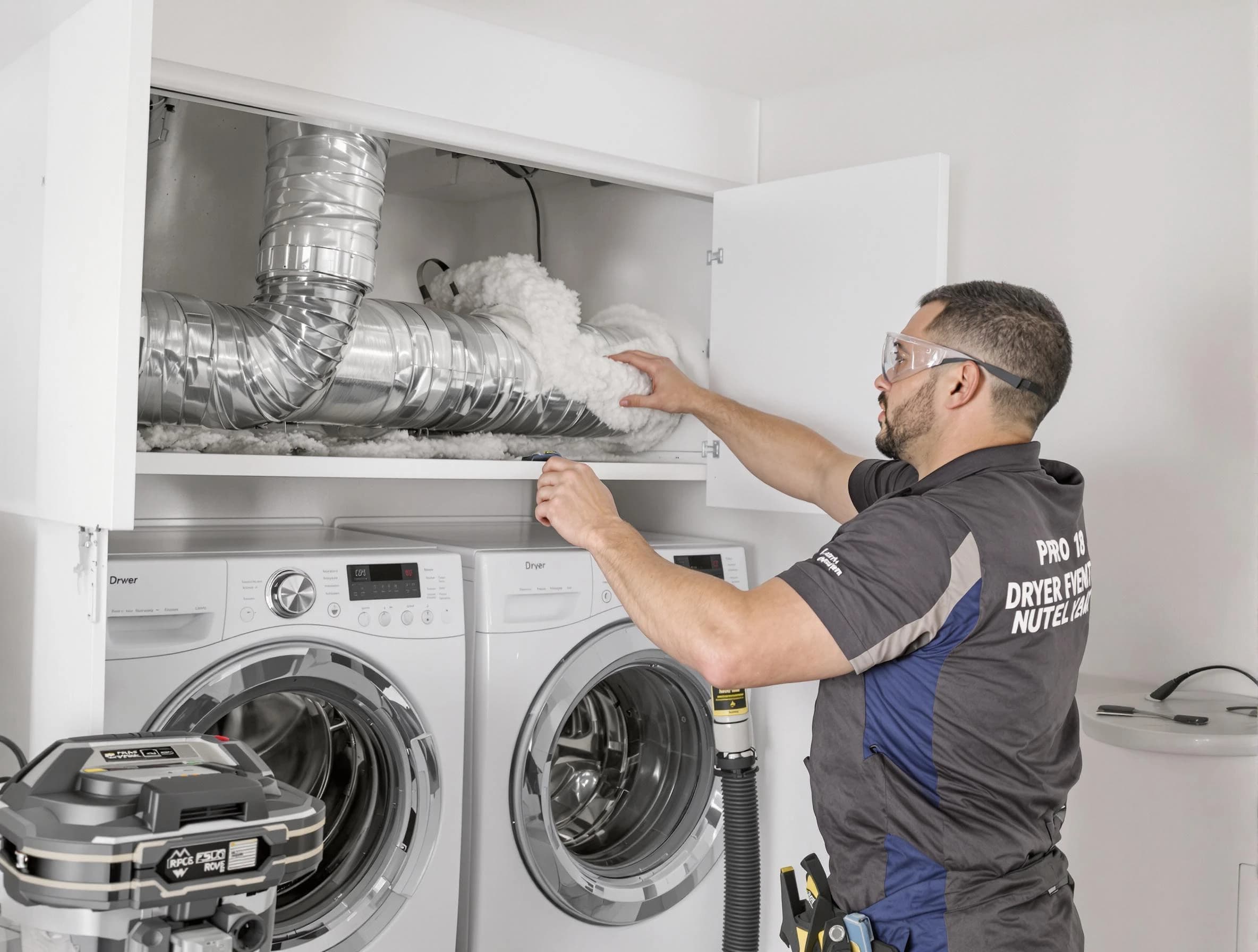 Mount Lebanon Dryer Vent Cleaning certified technician performing specialized gas dryer vent cleaning in Mount Lebanon