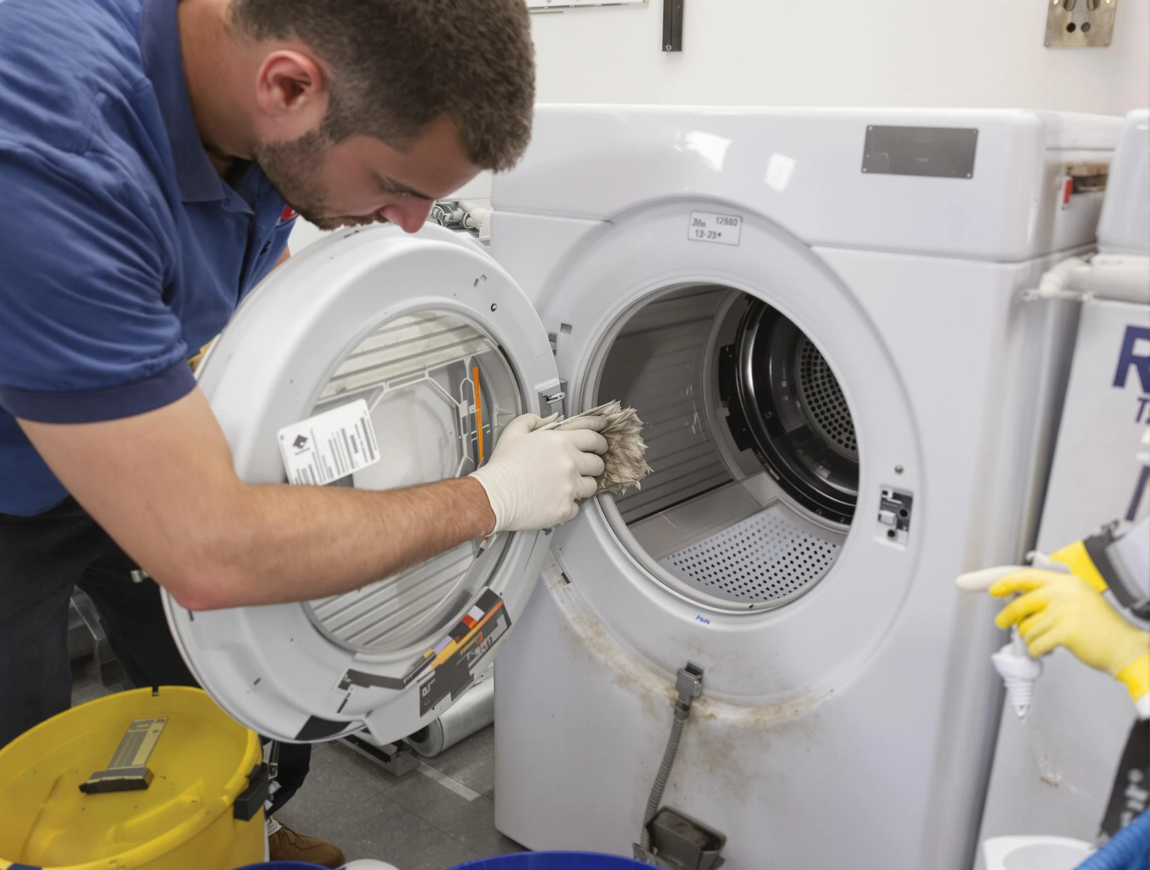 Mount Lebanon Dryer Vent Cleaning specialist performing detailed lint trap cleaning service in Mount Lebanon